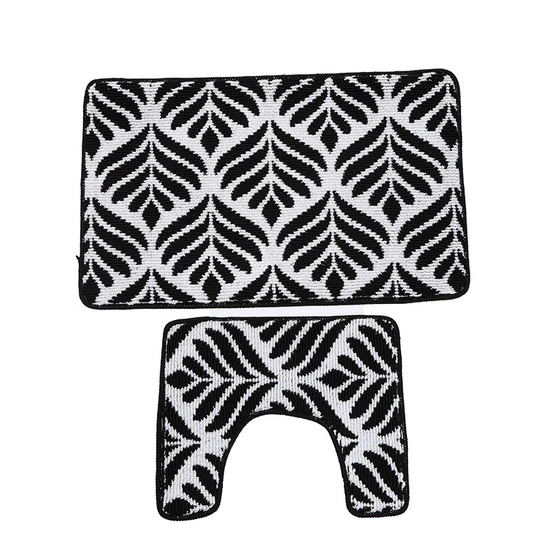 U-Shaped Yarn Dyed Toilet Rugs
